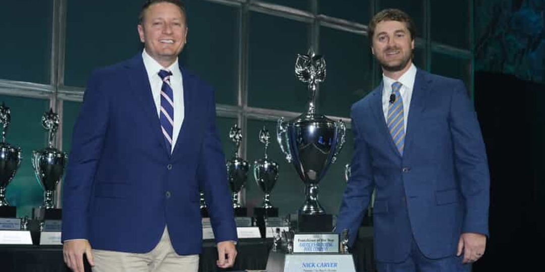 Nick Carver Owner of America's Swimming Pool Company of Panama City received award for Franchisee of the Year