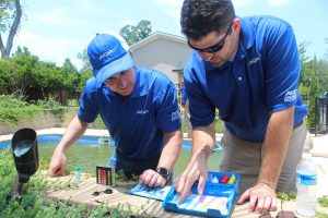 ASP pool techs with pool kit