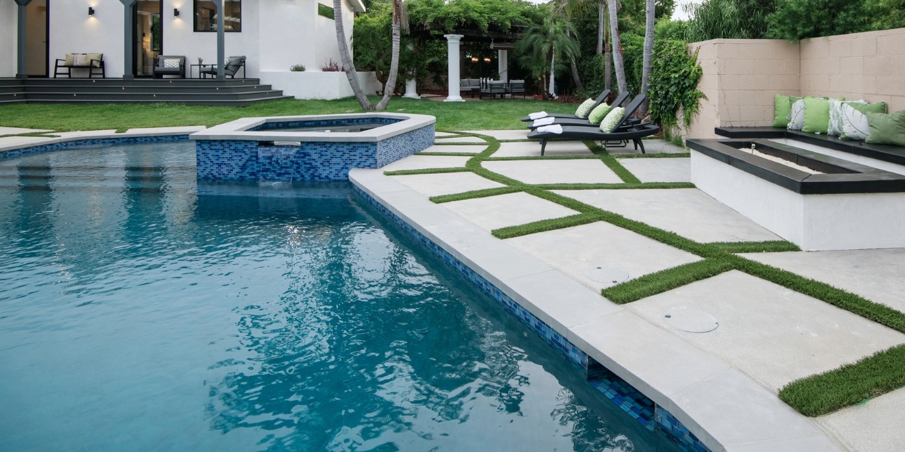 Resort style backyard