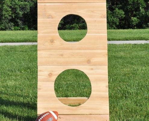 An image of a DIY football toss