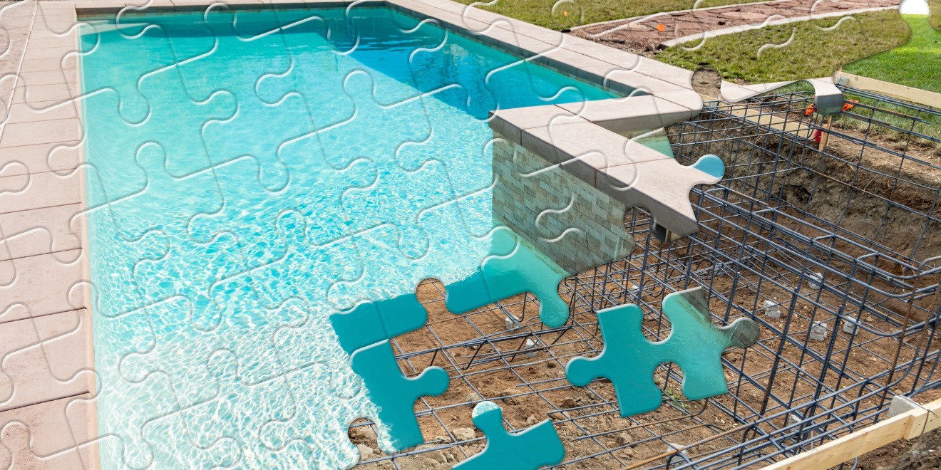 Pieces of new pool installation process