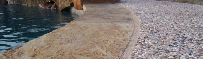 Pool mastic between stone and deck